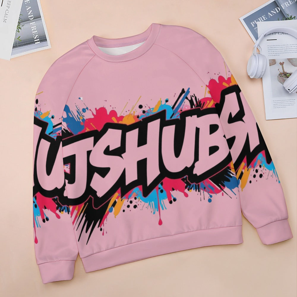 Felpa Donna JSHub Multicolor – Stile Streetwear con Graffiti All-Over