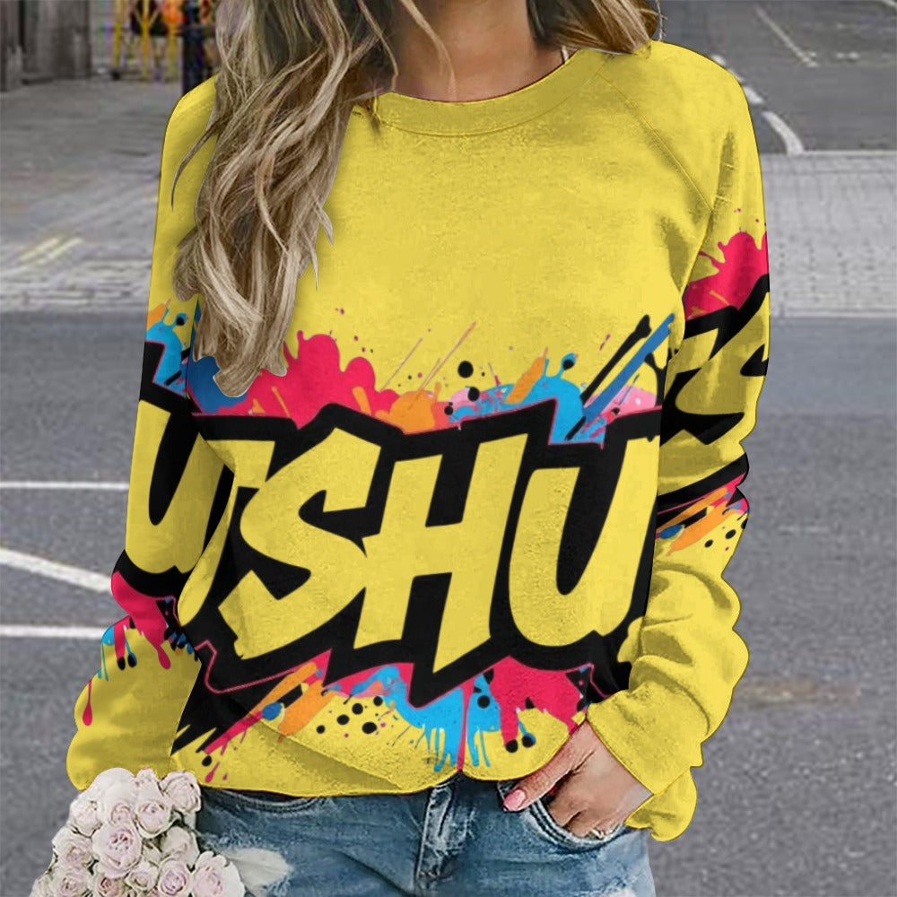 Felpa Donna JSHub Multicolor – Stile Streetwear con Graffiti All-Over