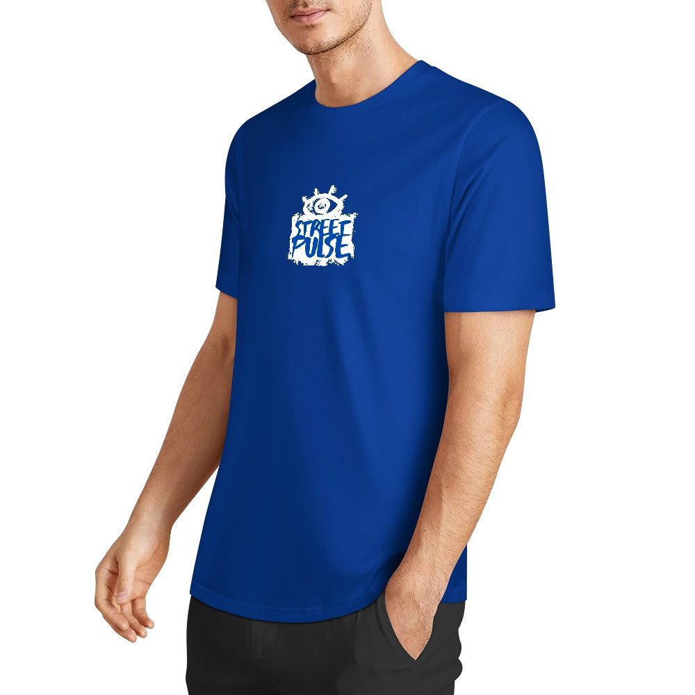 T-shirt uomo “JS Street Pulse” – Blu con logo bianco
