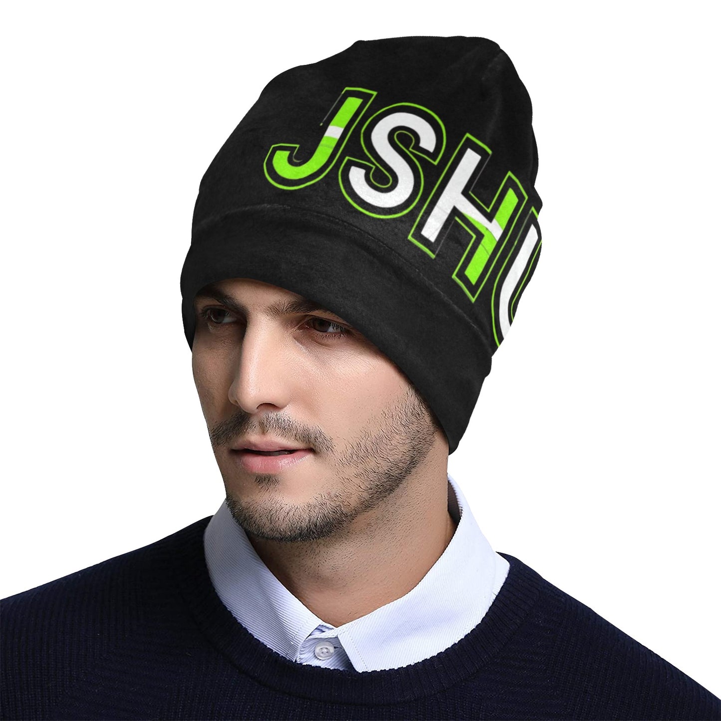 Berretto Nero JSHub Stampa All Over Adulto Edizione Limitata Streetwear JSHub