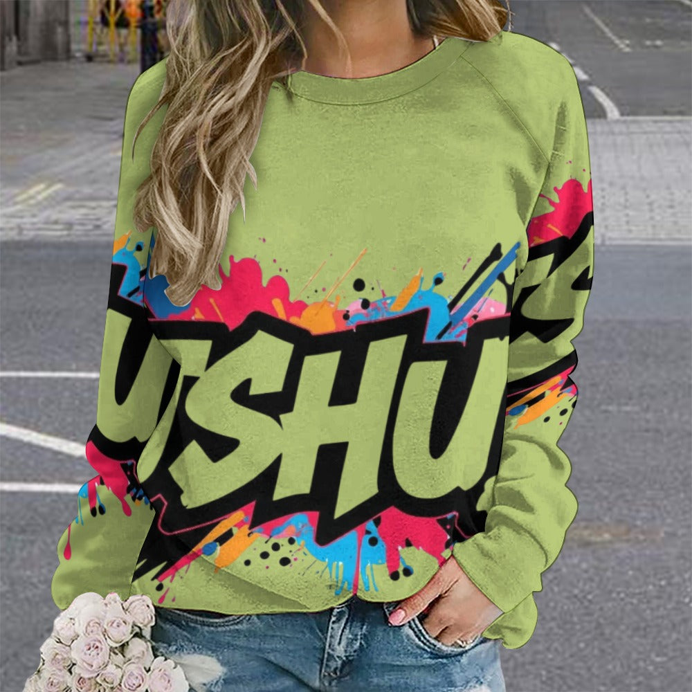 Felpa Donna JSHub Multicolor – Stile Streetwear con Graffiti All-Over