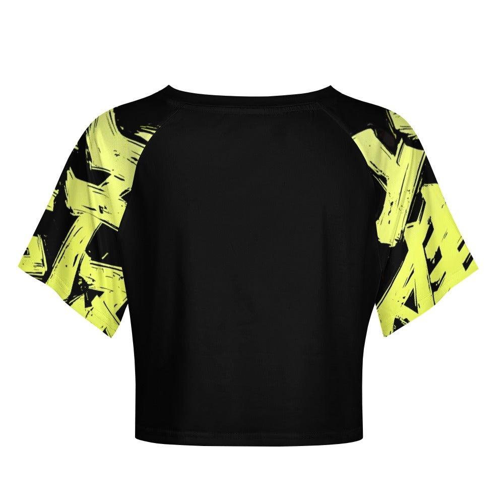 T-shirt corta donna MOMO Bloom – White Beam e Black Glow