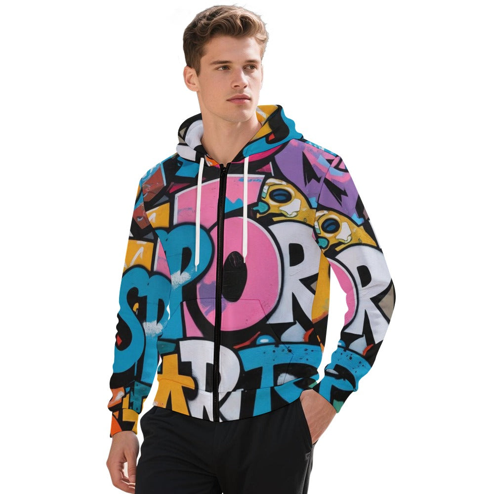 Felpa zipper murales man