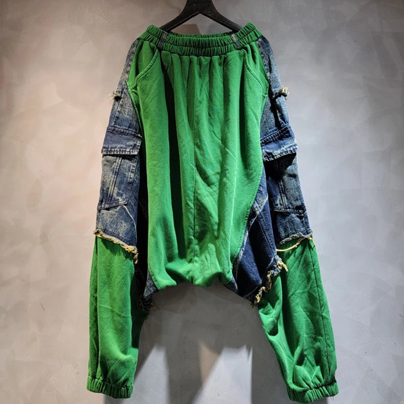 Set Giacca e Pantaloni Spliced Contrast Vintage