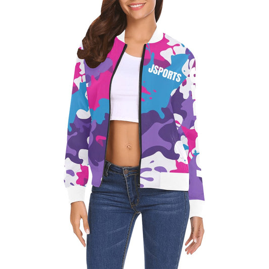 Bomber donna Urban Pulse mimetico multicolor con scritte JSports