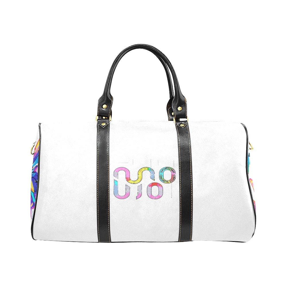 Borsa da viaggio “Wing of Noise” – Farfalle 3D e logo Concrete Echoes multicolor