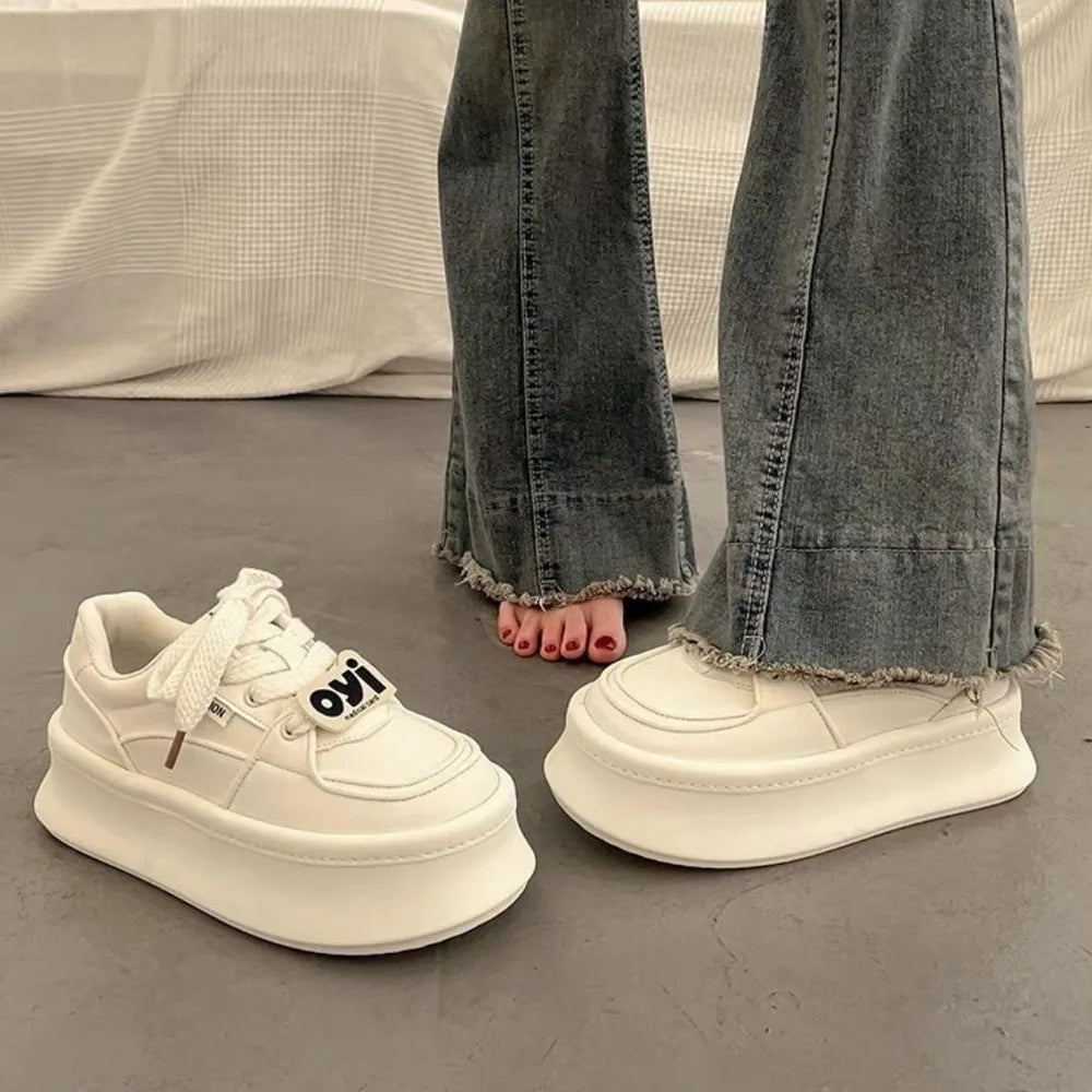 Sneakers Platform Round Lace