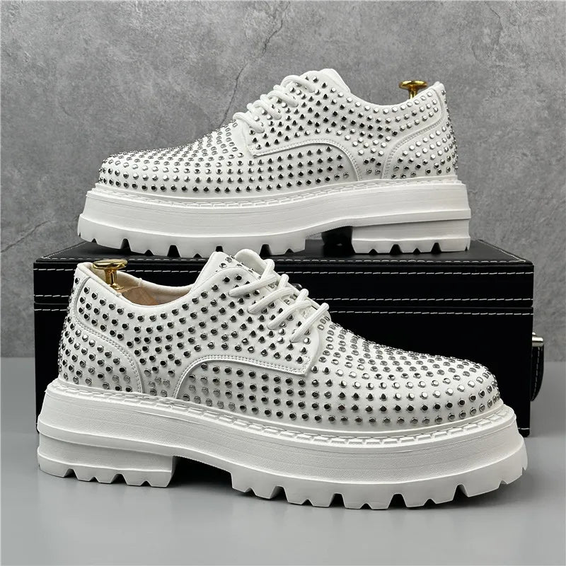 Sneakers Platform Rivet Luxury in Pelle – Statement Streetwear
