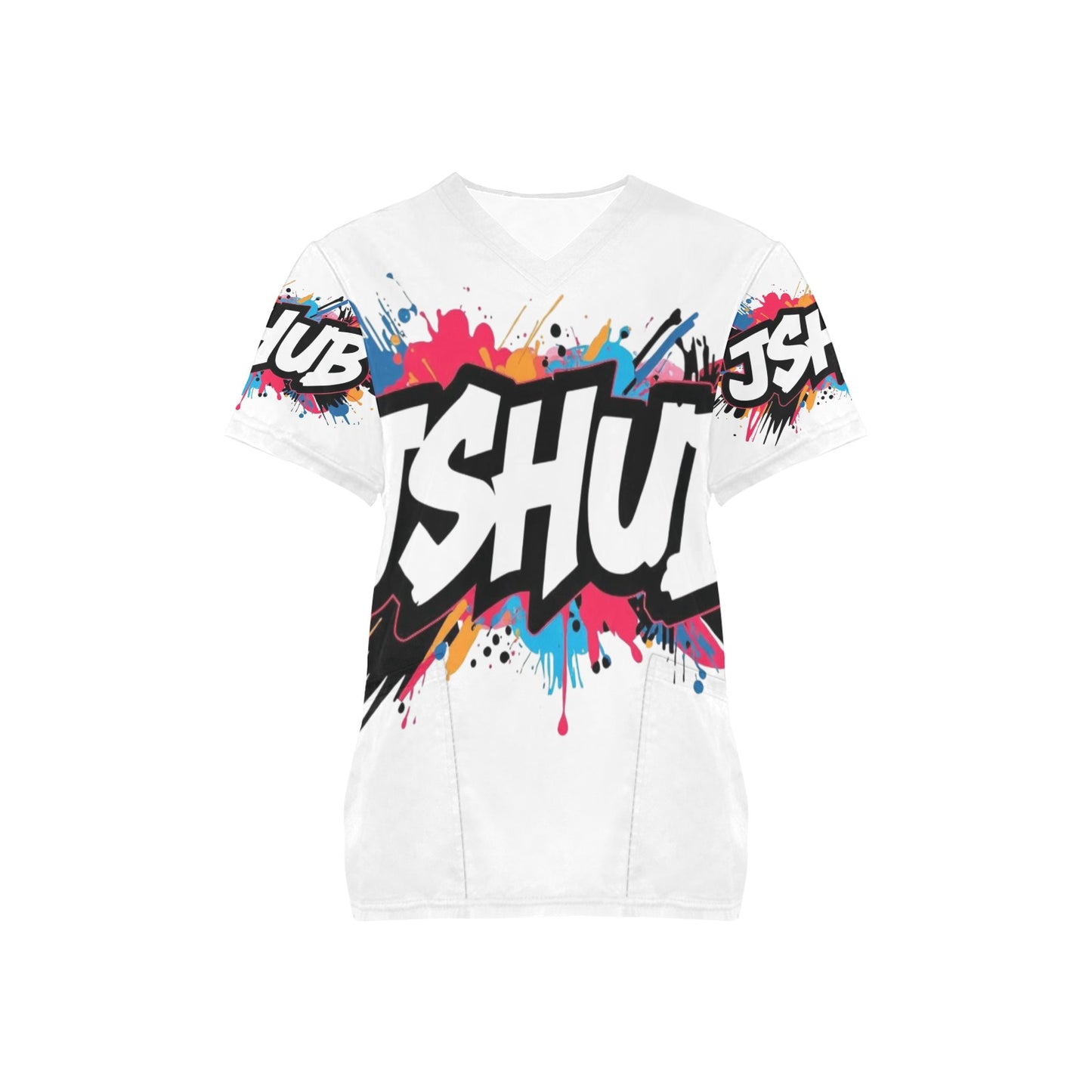 T-shirt Scrub Unisex JSHub Logo Multicolor All-Over – Urban Style 2025