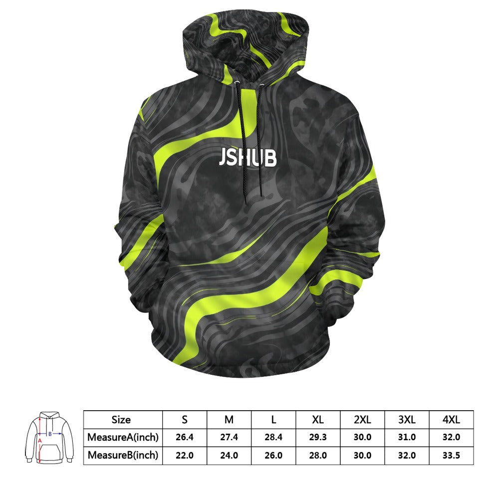 Felpa con cappuccio Neon Flow – JSHUB Collection Edizione Limitata Streetwear