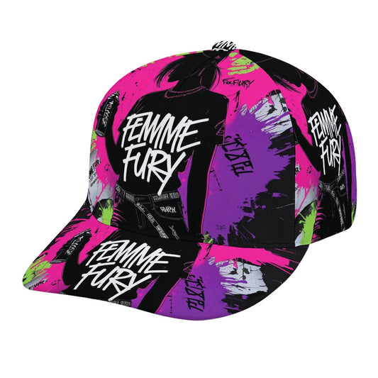 Cappello Baseball Donna FEMME FURY –  Nero Graffiti