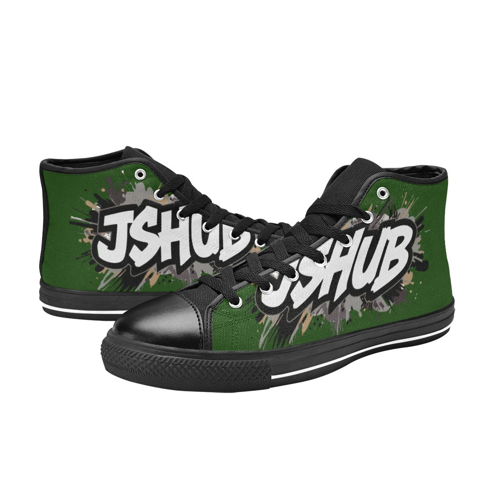 Scarpe Alte da Donna in Tela Urban JSHub Graffiti Dark – Design Esclusivo