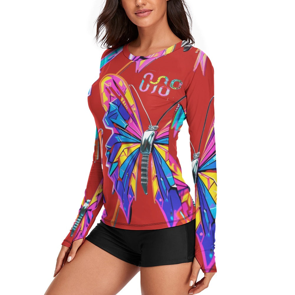 Maglietta donna Wings of Noise maniche lunghe protezione UV – 10 varianti colore