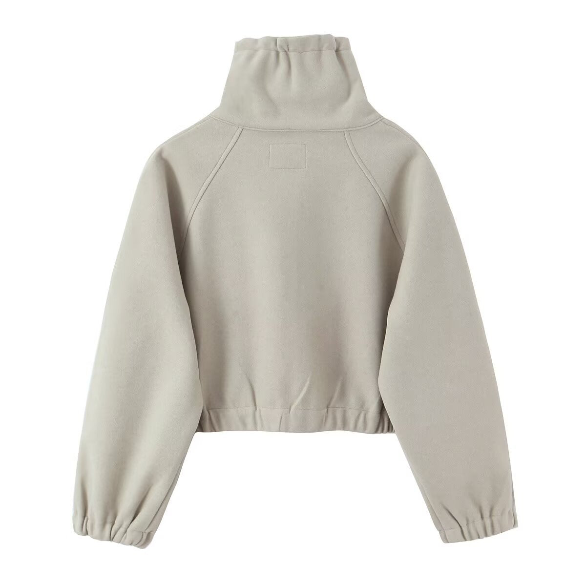 Tuta Donna Streetwear Set Felpa Cropped con Zip e Pantaloni Wide Leg