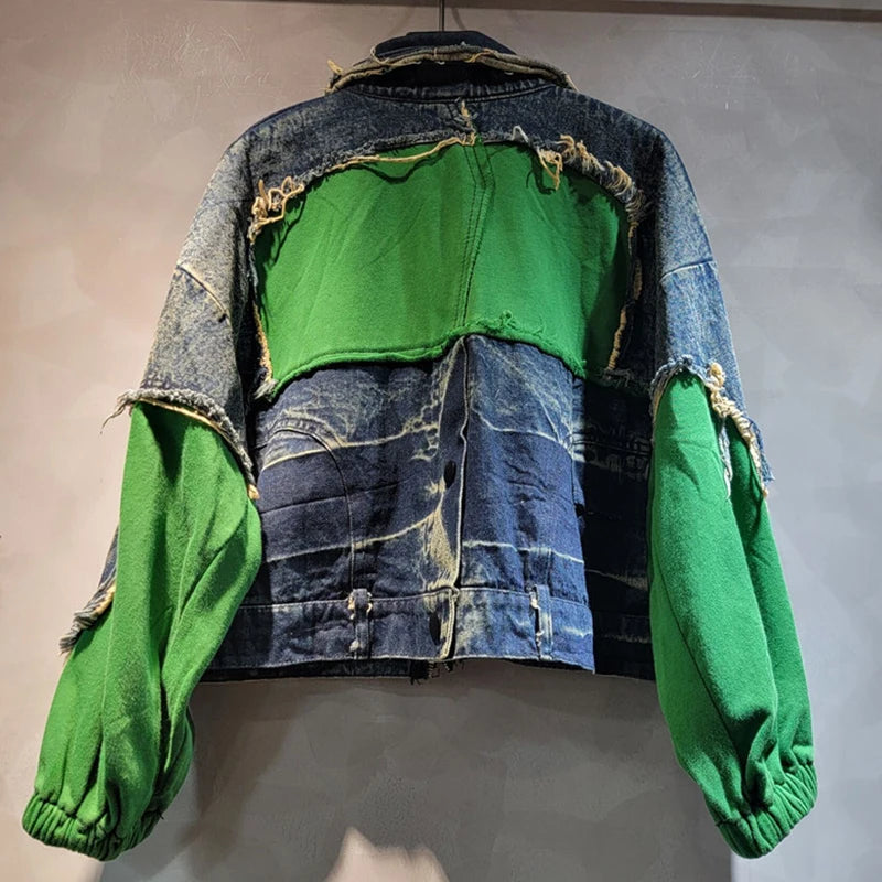 Set Giacca e Pantaloni Spliced Contrast Vintage