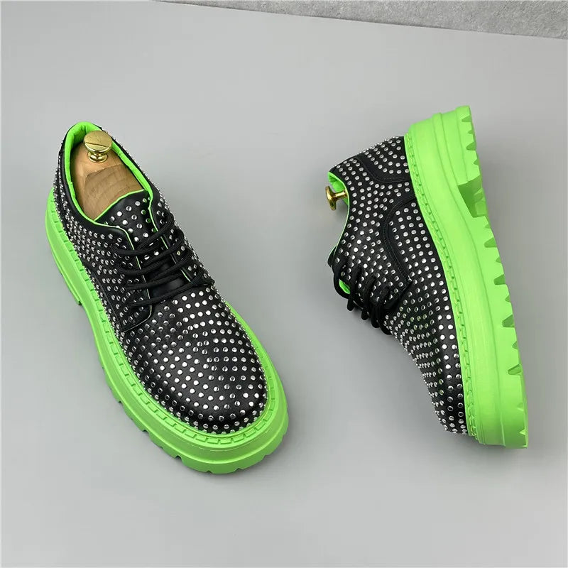 Sneakers Platform Rivet Luxury in Pelle – Statement Streetwear