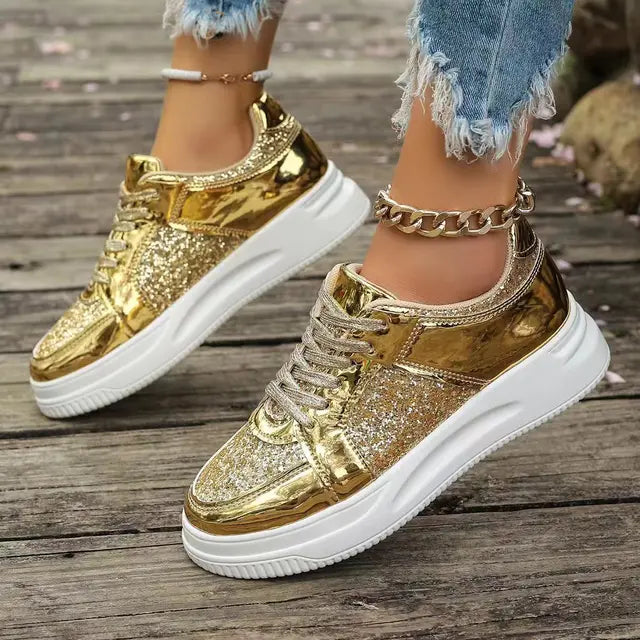 Sneaker Glitter Plateau