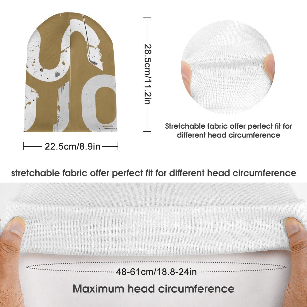 Cappello in maglia marrone chiaro all-over Concrete Echoes Urban Soil