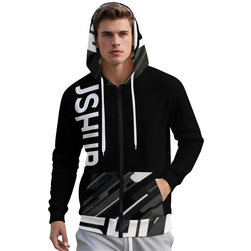 JS HUB Motion Core High Neck Hoodie Uomo Nera Multicolor