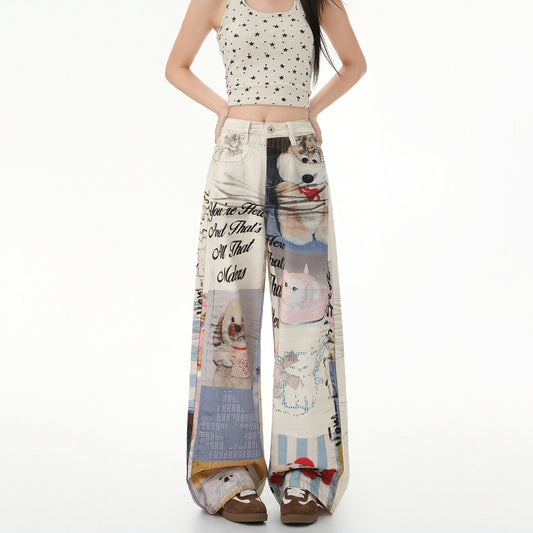 Jeans donna Graffiti Muse Wide Leg