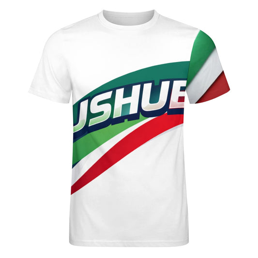 T Shirt Italy Uomo Bianca Logo JSHUB Tricolore Collezione Winter Nation 2026 Streetwear