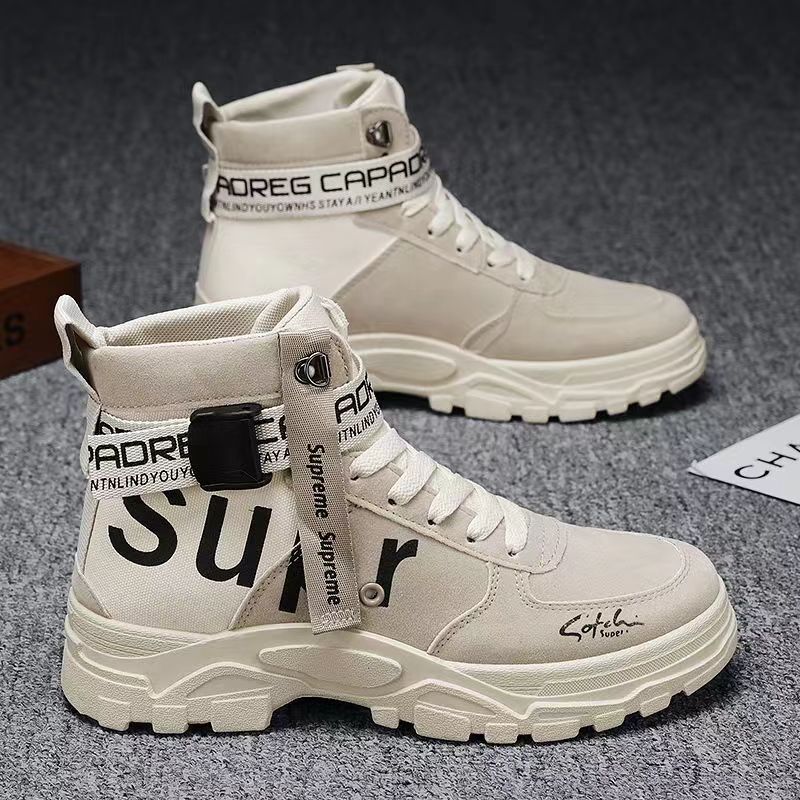 Stivali Martin Core Rugged – Stivali alti da uomo in canvas stile britannico