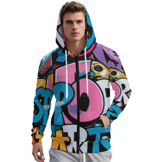 Felpa zipper murales man