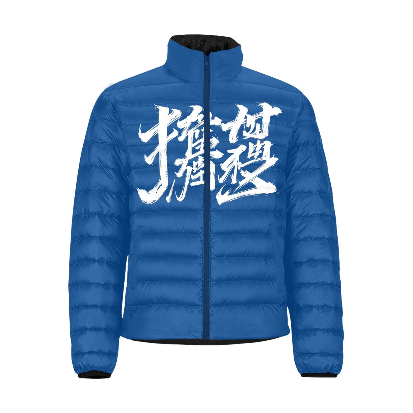 Giacca Bomber Uomo Collezione JSports K25 Midnight Wave JSHUB – Base Blu Scuro con Stampa Bianca Centrale