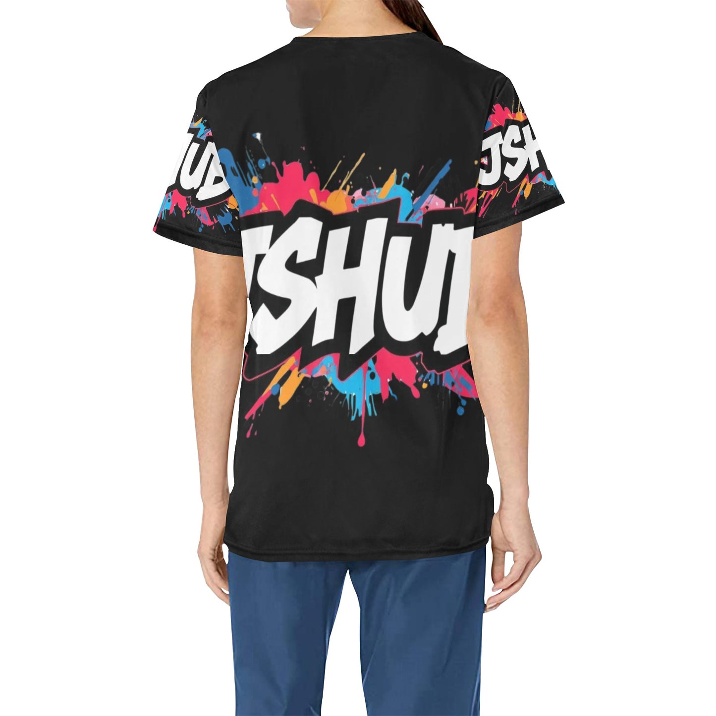 T-shirt Scrub Unisex JSHub Logo Multicolor All-Over – Urban Style 2025
