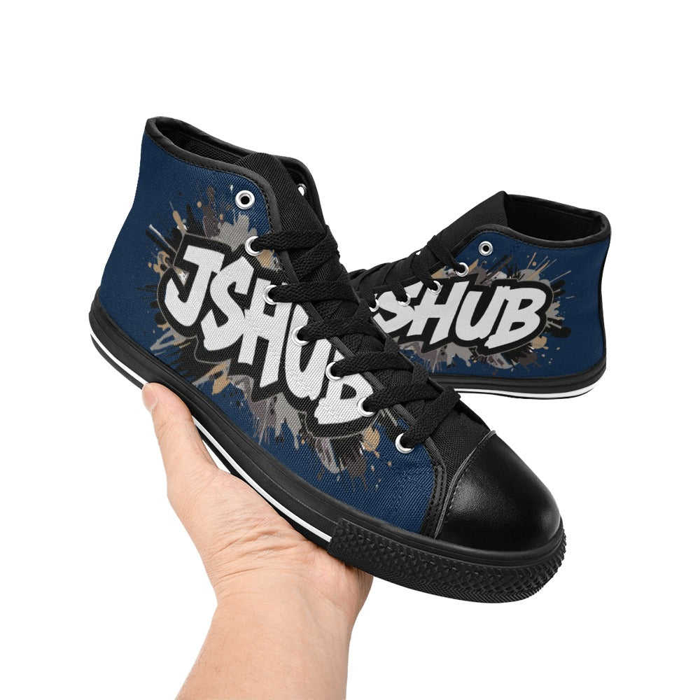 Scarpe Alte da Donna in Tela Urban JSHub Graffiti Dark – Design Esclusivo