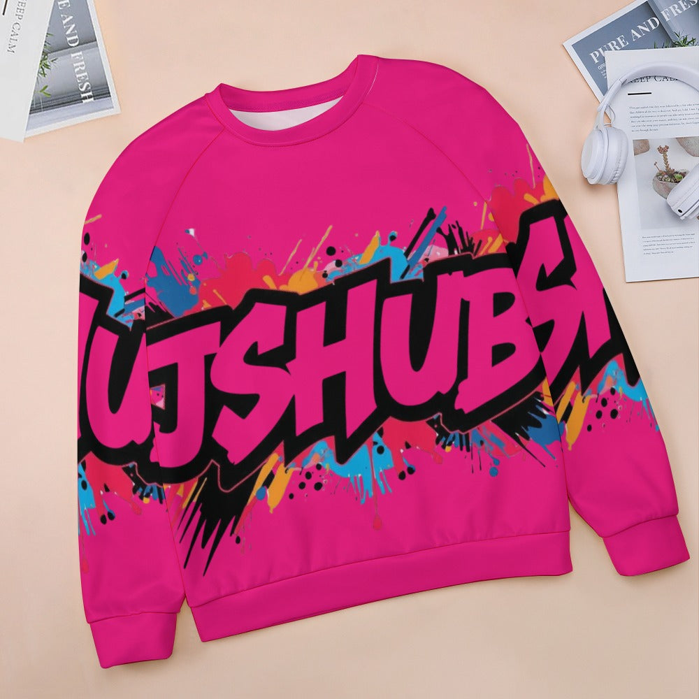 Felpa Donna JSHub Multicolor – Stile Streetwear con Graffiti All-Over