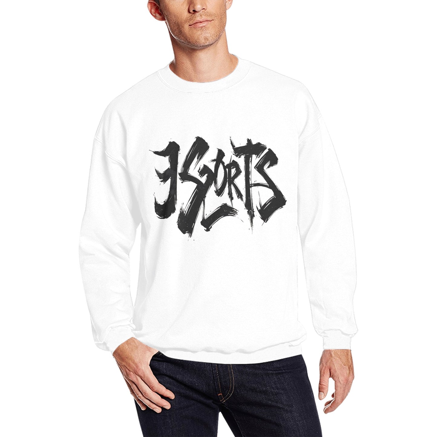 Felpa Uomo "JSPORTS Mono H18 Reverse" – Girocollo Monocolore