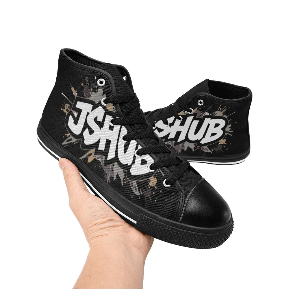 Scarpe Alte da Donna in Tela Urban JSHub Graffiti Dark – Design Esclusivo