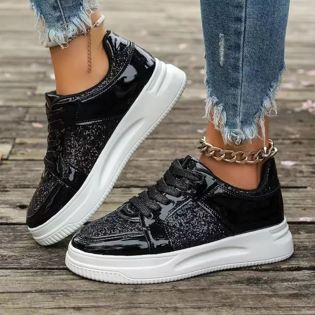 Sneaker Glitter Plateau