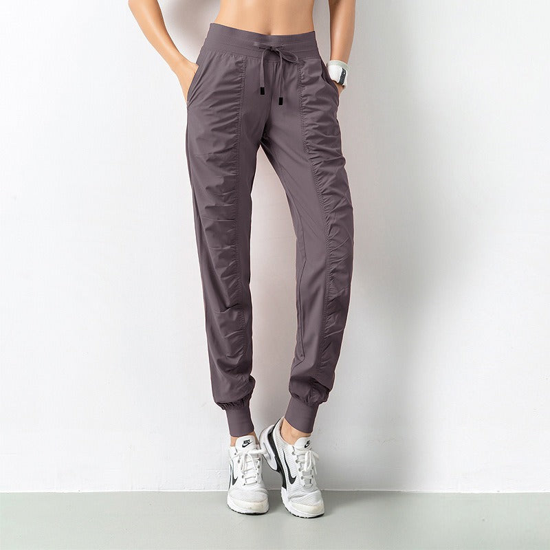 Pantaloni slim loose running fitness quick dry