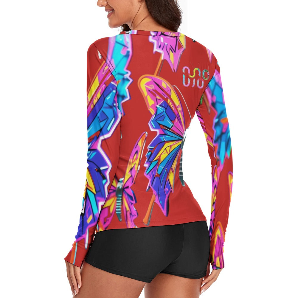 Maglietta donna Wings of Noise maniche lunghe protezione UV – 10 varianti colore