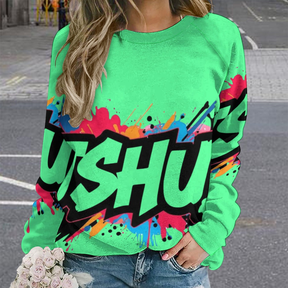 Felpa Donna JSHub Multicolor – Stile Streetwear con Graffiti All-Over