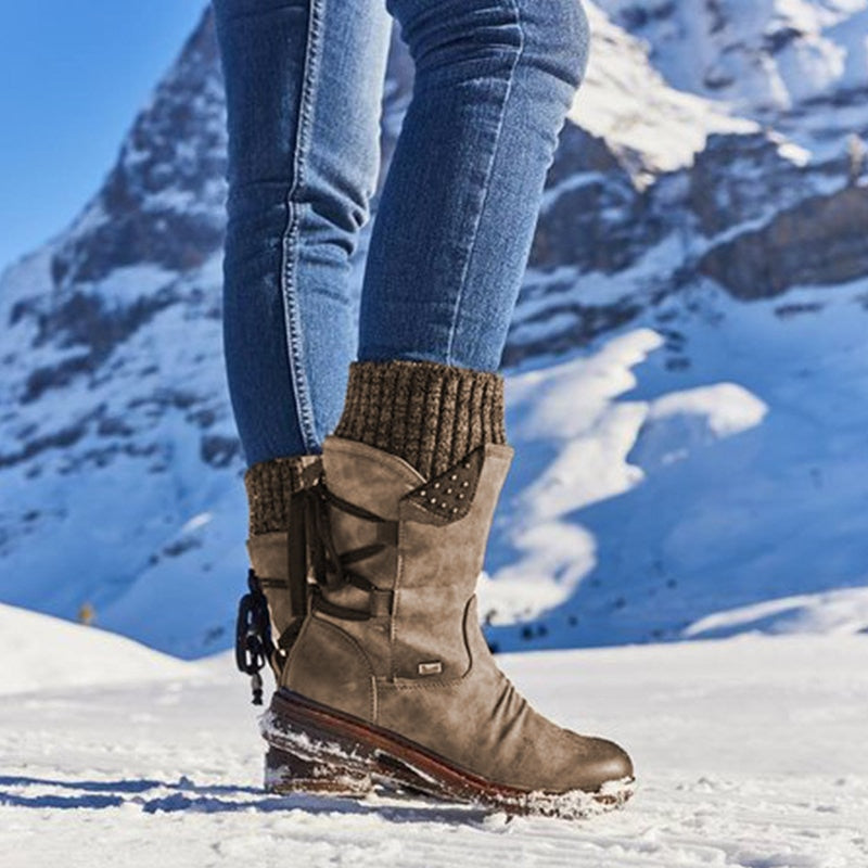 Stivale Frostline Rise – Suede Snow Boots Mid-Calf