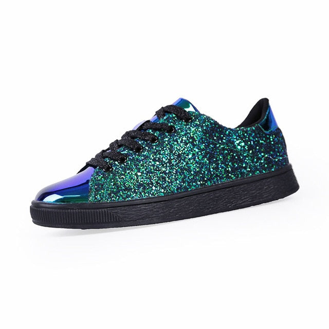 Sneakers Donna Bling Rush – Glitter Flat Shine