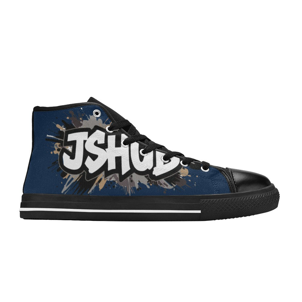 Scarpe Alte da Donna in Tela Urban JSHub Graffiti Dark – Design Esclusivo