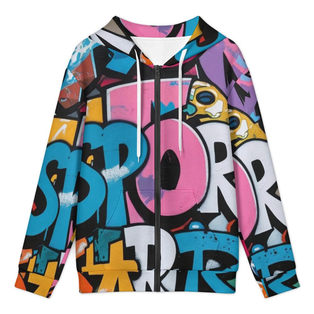 Felpa zipper murales man