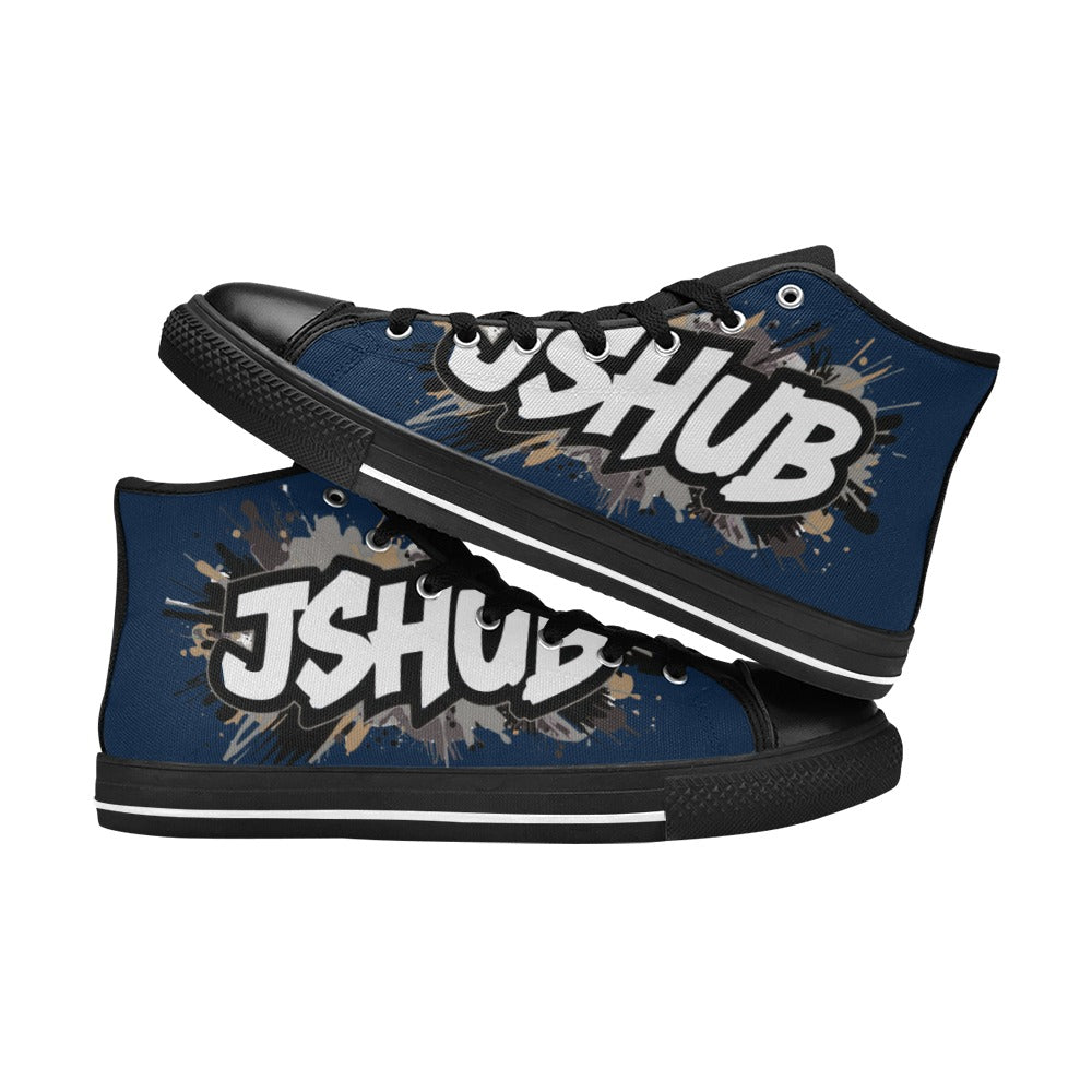 Scarpe Alte da Donna in Tela Urban JSHub Graffiti Dark – Design Esclusivo