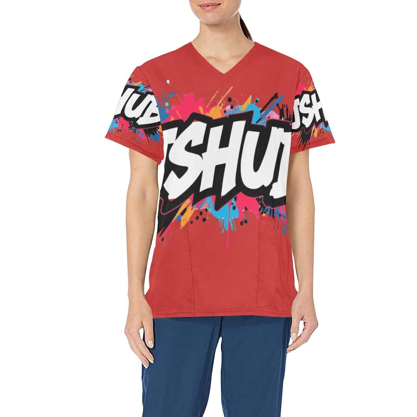 T-shirt Scrub Unisex JSHub Logo Multicolor All-Over – Urban Style 2025