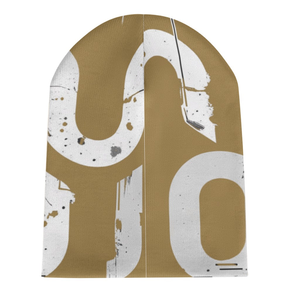 Cappello in maglia marrone chiaro all-over Concrete Echoes Urban Soil