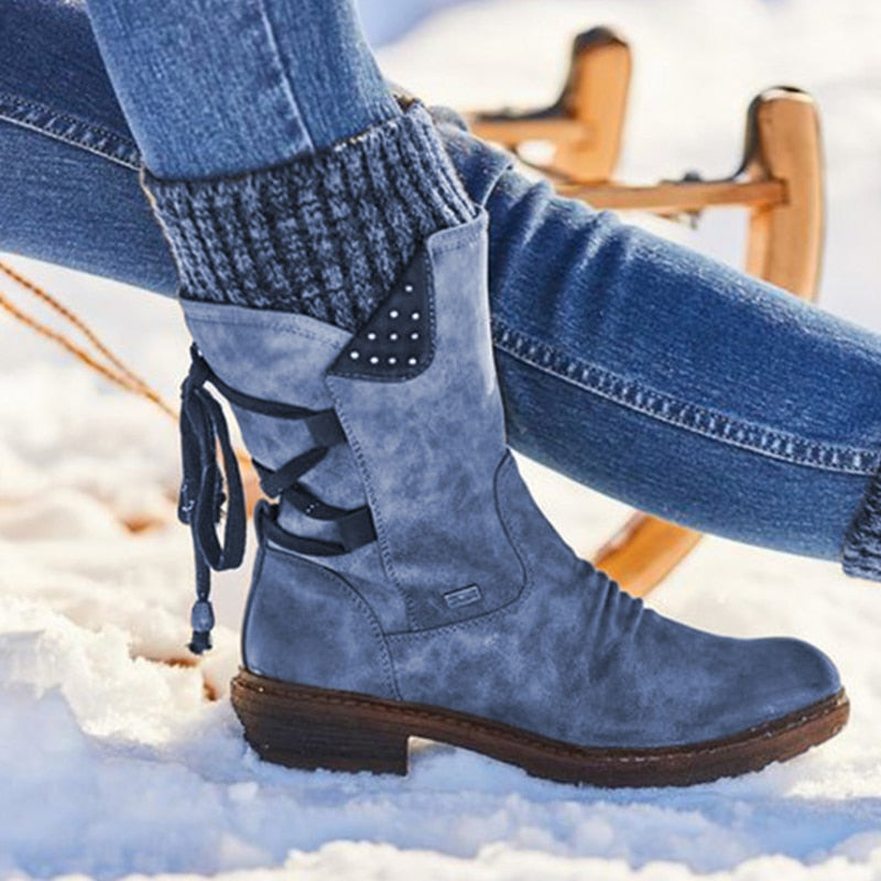 Stivale Frostline Rise – Suede Snow Boots Mid-Calf