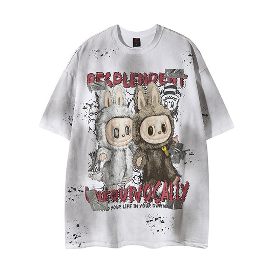 T-shirt Cartoon Letter Spray