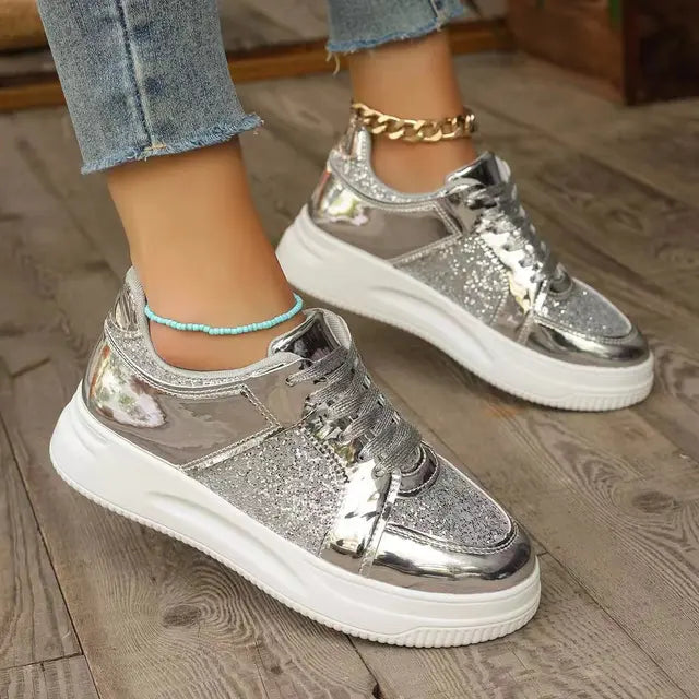 Sneaker Glitter Plateau