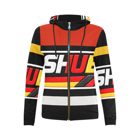 Felpa Germany Donna Nera JSHUB Winter Nation 2026 Zip Hoodie Streetwear