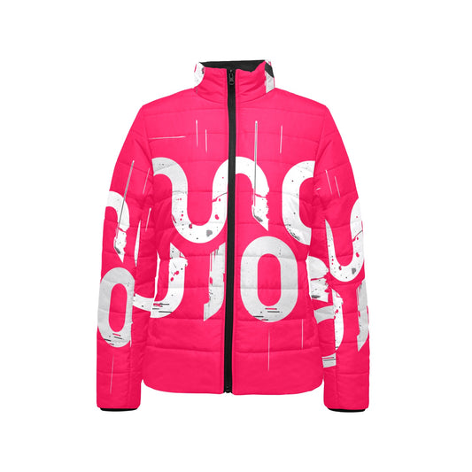 Giacca imbottita donna crimson Concrete Echoes “Urban Static” colletto rialzato