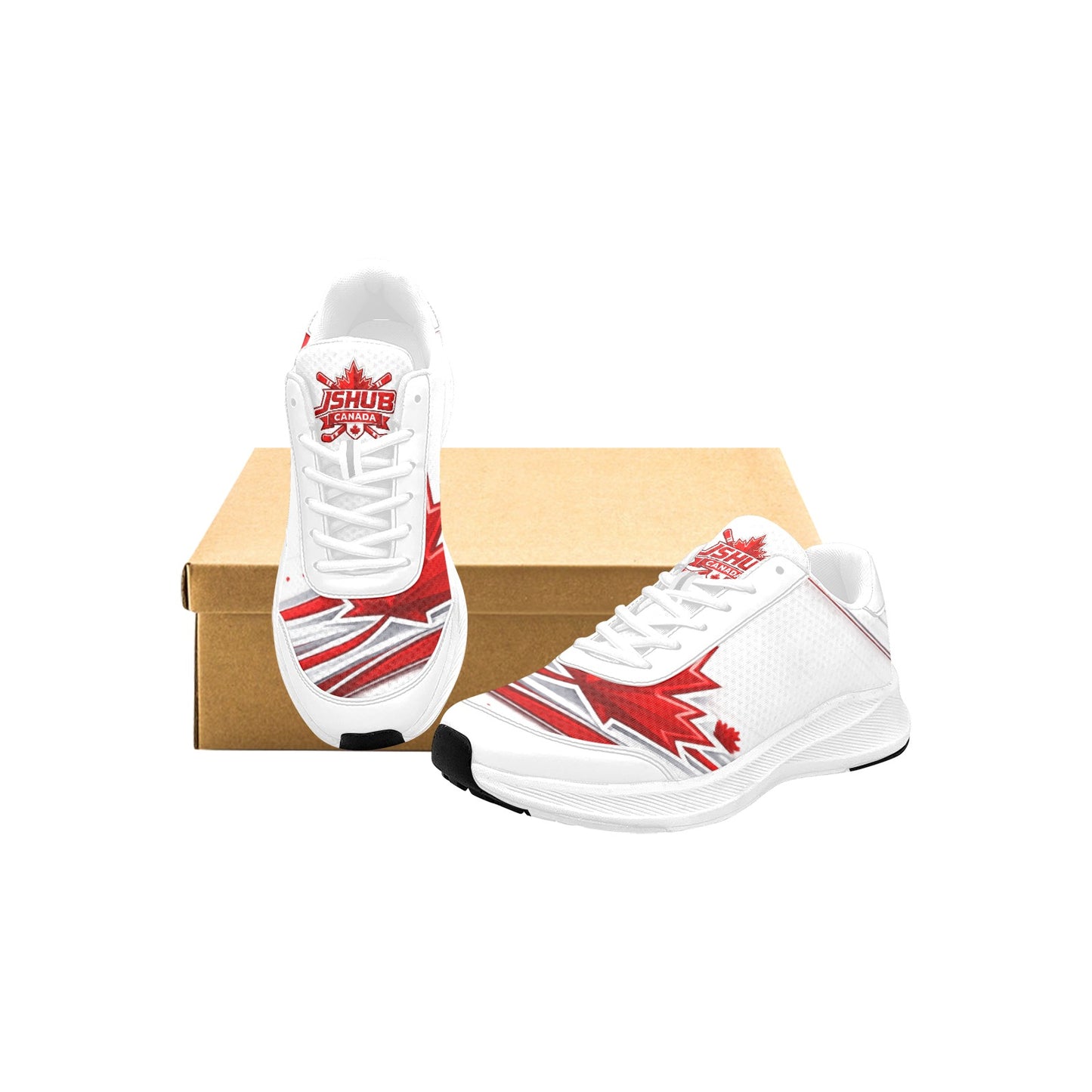 Sneakers Running JSHUB Canada NationWinter 2026 – Scarpe Sportive Bianche con Inserti Minimal